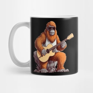 Bigfoot playing Guitar Mug